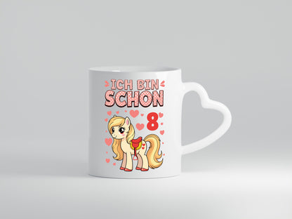 8. Geburtstag | 8 Jahre Mädchen Reiten Pony Geschenkidee Humor Tasse