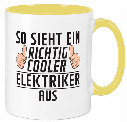 Richtig Cooler Elektriker | Elektronik Elektrotechnik Geschenk Humor Tasse