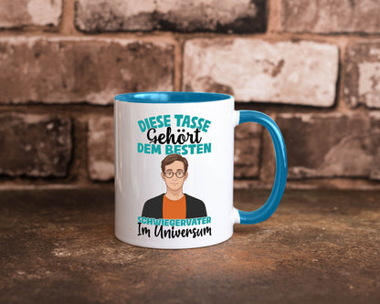 Im Universum: Schwiegervater |Schwiegersohn | Beziehung Geschenkidee Familie Tasse