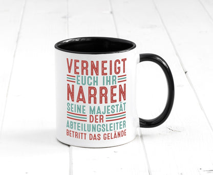 Verneigt euch: Abteilungsleiter| Führungskraft lustiger Spruch Geschenk Humor Tasse