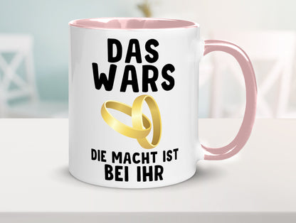 Die macht ist bei ihr | Hochzeit Tasse Ehemann Ehe Geschenk Humor Geschenkidee