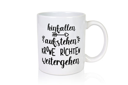 Hinfallen Kronerichten weitergehen | Prinzessin Geschenkidee Humor Tasse