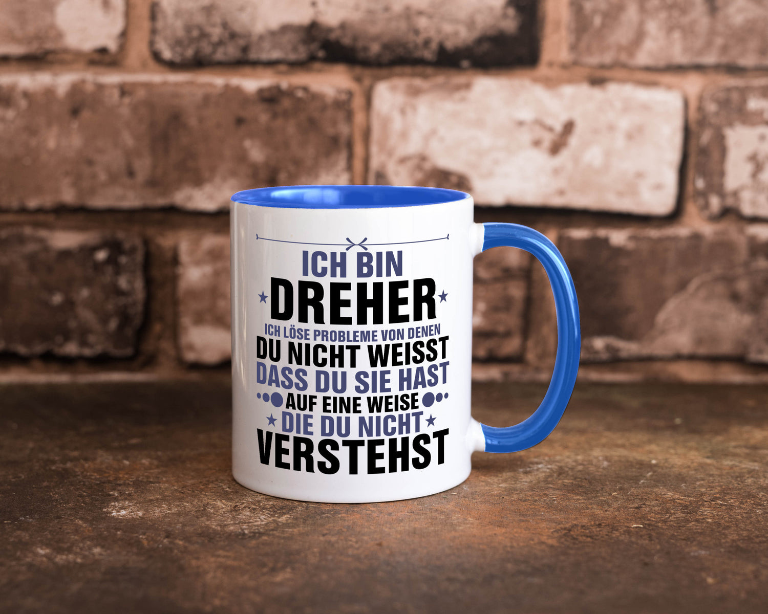 Löse Probleme: Dreher | Fräser lustiger Spruch Geschenk Humor Geschenkidee Tasse