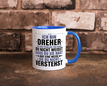 Löse Probleme: Dreher | Fräser lustiger Spruch Geschenk Humor Geschenkidee Tasse