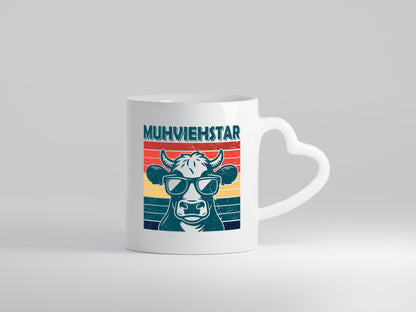 Muhviehstar | Kuh Landwirt mit Brille lustiger Spruch Geschenk Humor