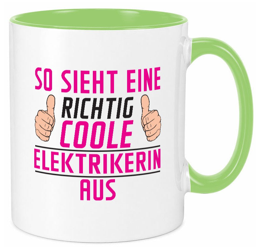 Richtig Coole Elektrikerin | Elektronikerin Elektrik Geschenk Humor Tasse