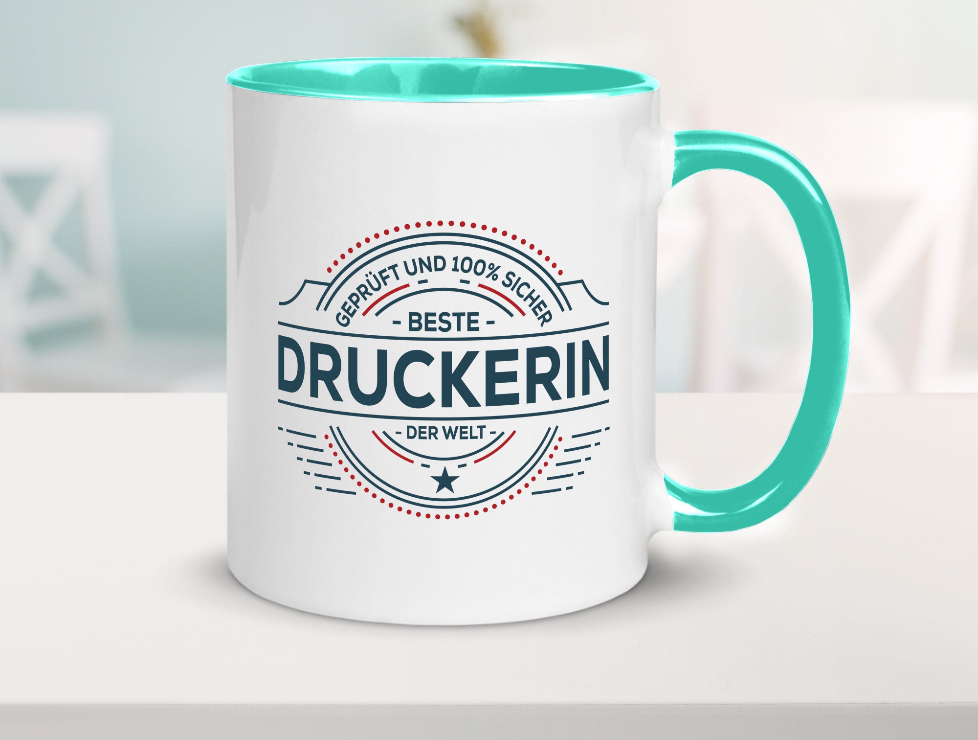 Geprüft und sicher: Druckerin | Druckerei Print Medien lustig Humor
