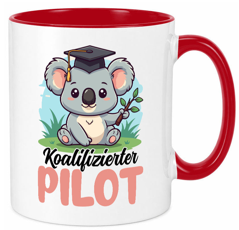 Koalifizierter Pilot | Flugzeug Piloten Humor Geschenkidee Tasse