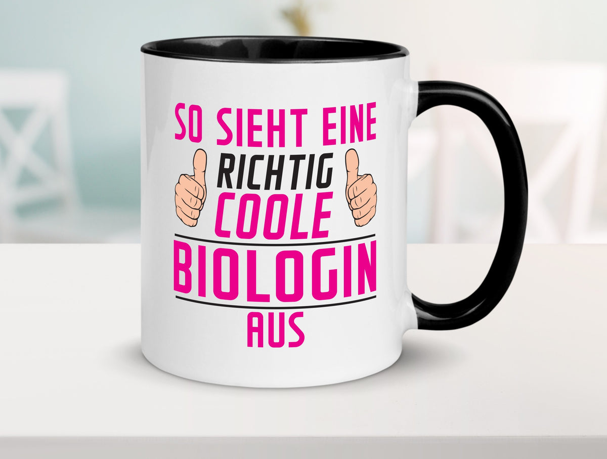 Richtig Coole Biologin | Biologie Naturforscherin Geschenkidee Humor Tasse