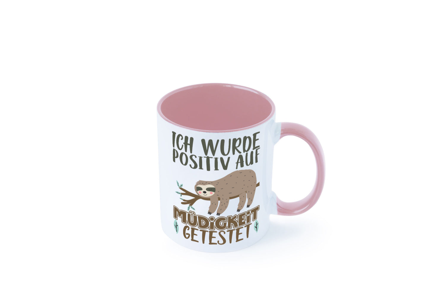 Positiv auf Müde getestet lustiger Spruch Geschenk Humor Geschenkidee Tasse