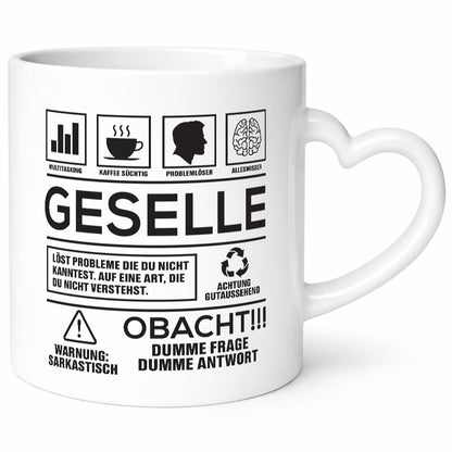 Achtung Probleme Geselle | Handwerker Geschenk Humor Geschenkidee lustig
