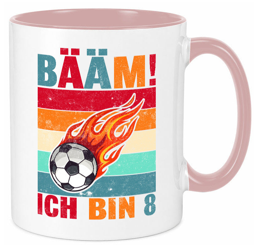 8. Geburtstag | Bääm ich bin 8 Fußball Geschenk Geschenkidee lustiger Spruch Tasse