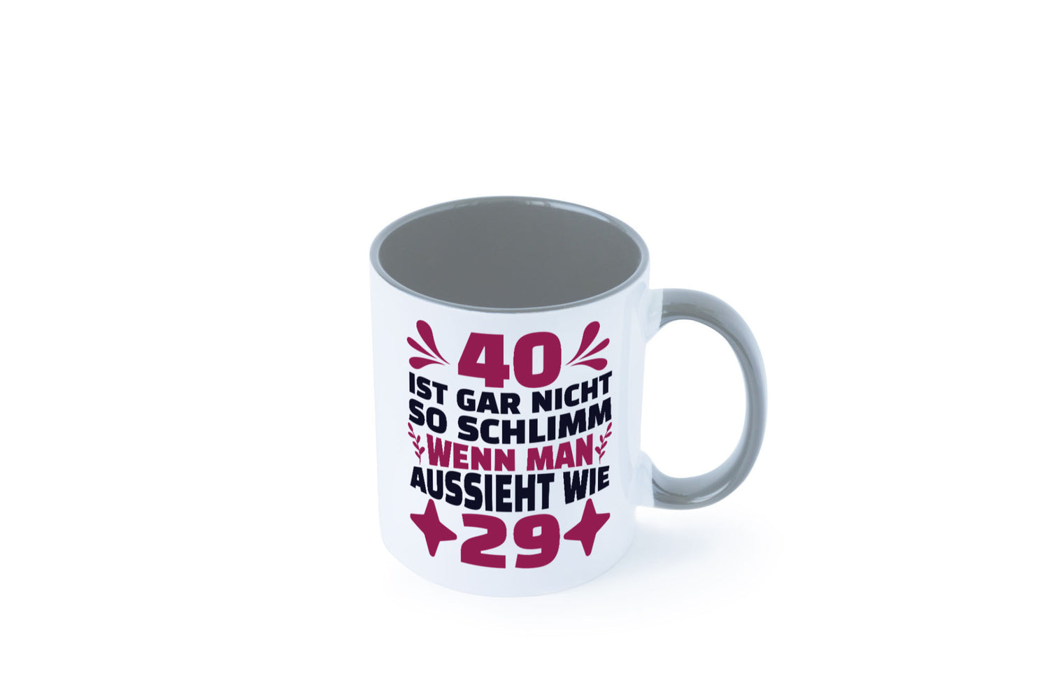 40 ist gar nicht schlimm | 40. Geburtstag Jung aussehen Geschenkidee Humor Tasse