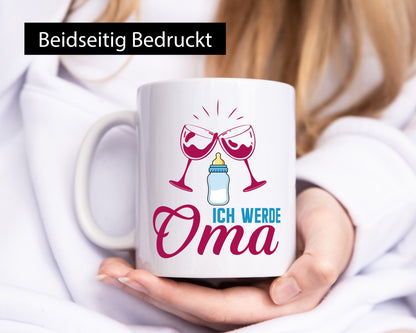 Ich werde Oma | Ankündigung Schwangerschaft Geschenkidee Familie Humor Tasse