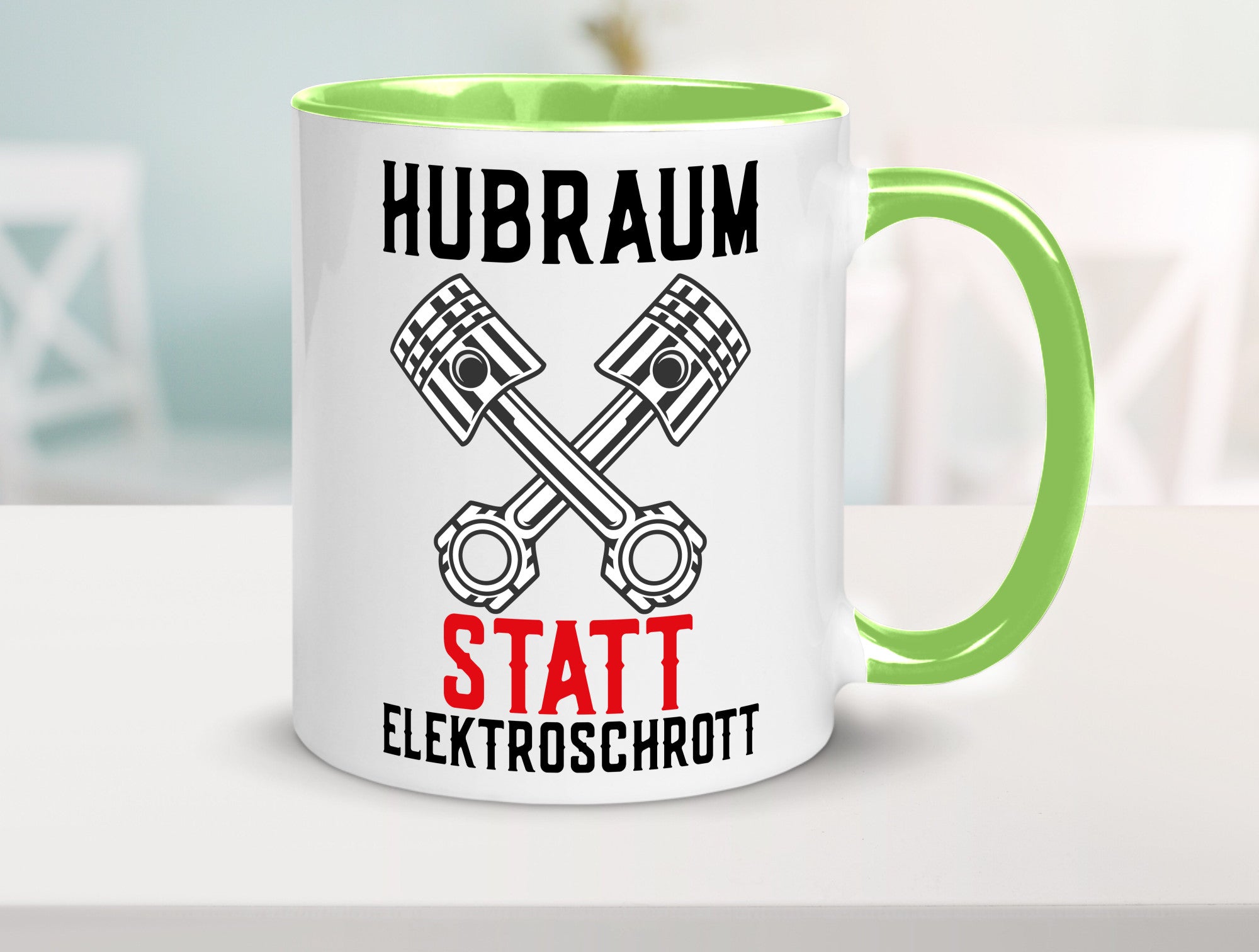 Hubraum statt Elektroschrott | Autofan Verbrennungsmotor Geschenk Humor
