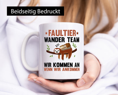 Faultier Wanderteam | Spruch Motiv Wandern lustig Tierliebhaber Humor Geschenk