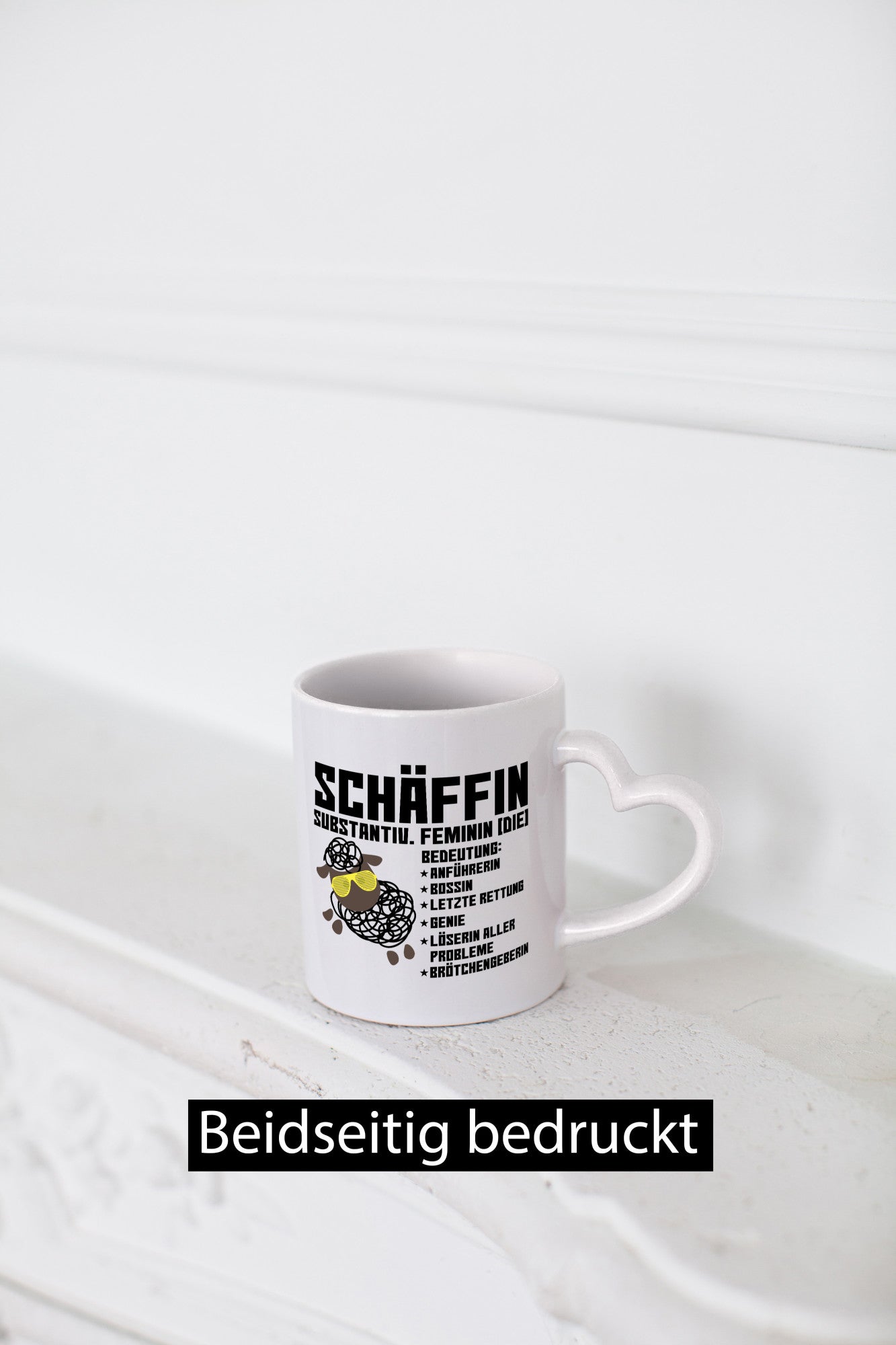 Schäffin | Chefin Büro| Arbeit lustiges Schaf mit Tasse Geschenkidee Kollegen