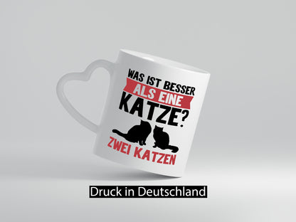 Zwei Katzen lustig Tierliebhaber Humor Geschenk Tasse