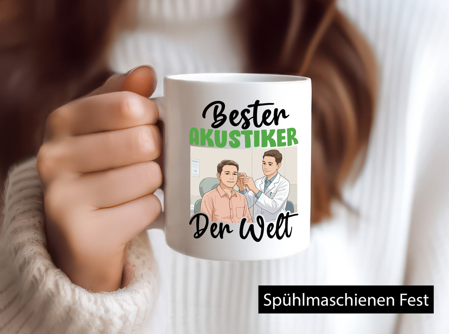 Bester Akustiker | Akustik Hörgeräteakustik v2 Humor Geschenkidee Tasse