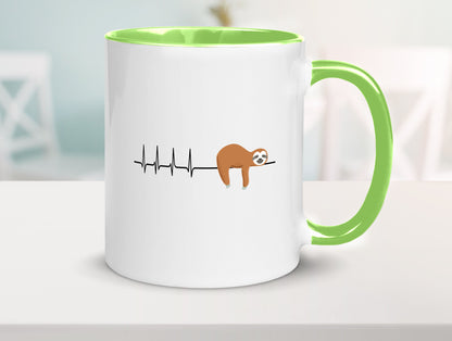 Herzschlag Faultier | Faulheit Morgenmuffel faul Humor Tierliebhaber