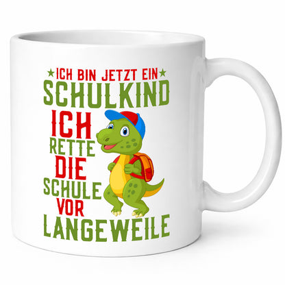 Schulkind | Langeweile Schulbeginn Comic Dinosaurier lustiger Spruch Geschenk
