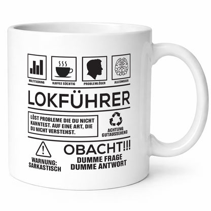 Achtung Probleme Lokführer | Zug Beruf lustiger Spruch Geschenk Arbeit Kollegen