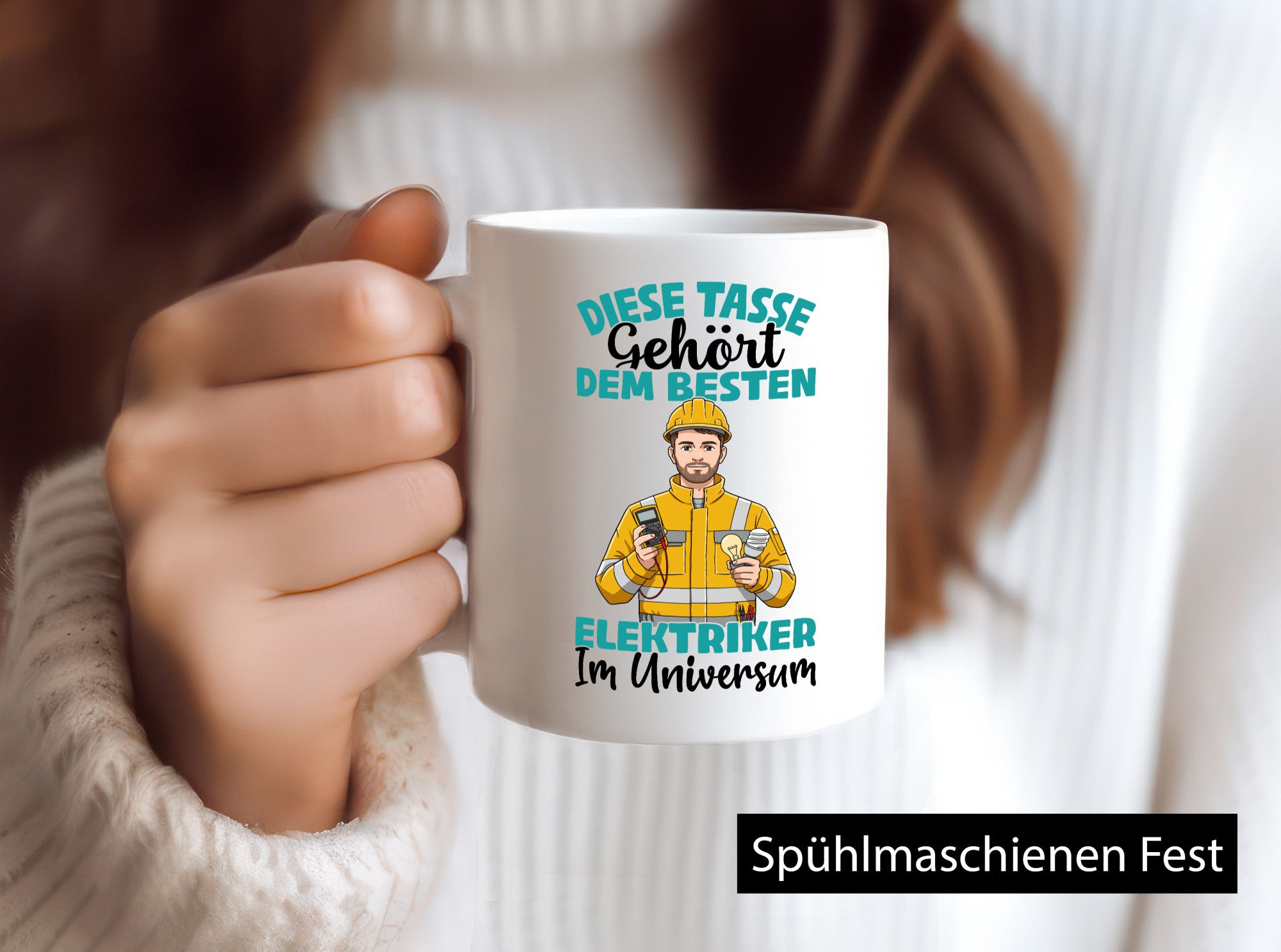 Im Universum: Elektriker | Elektronik Elektrotechnik Geschenkidee Humor Tasse