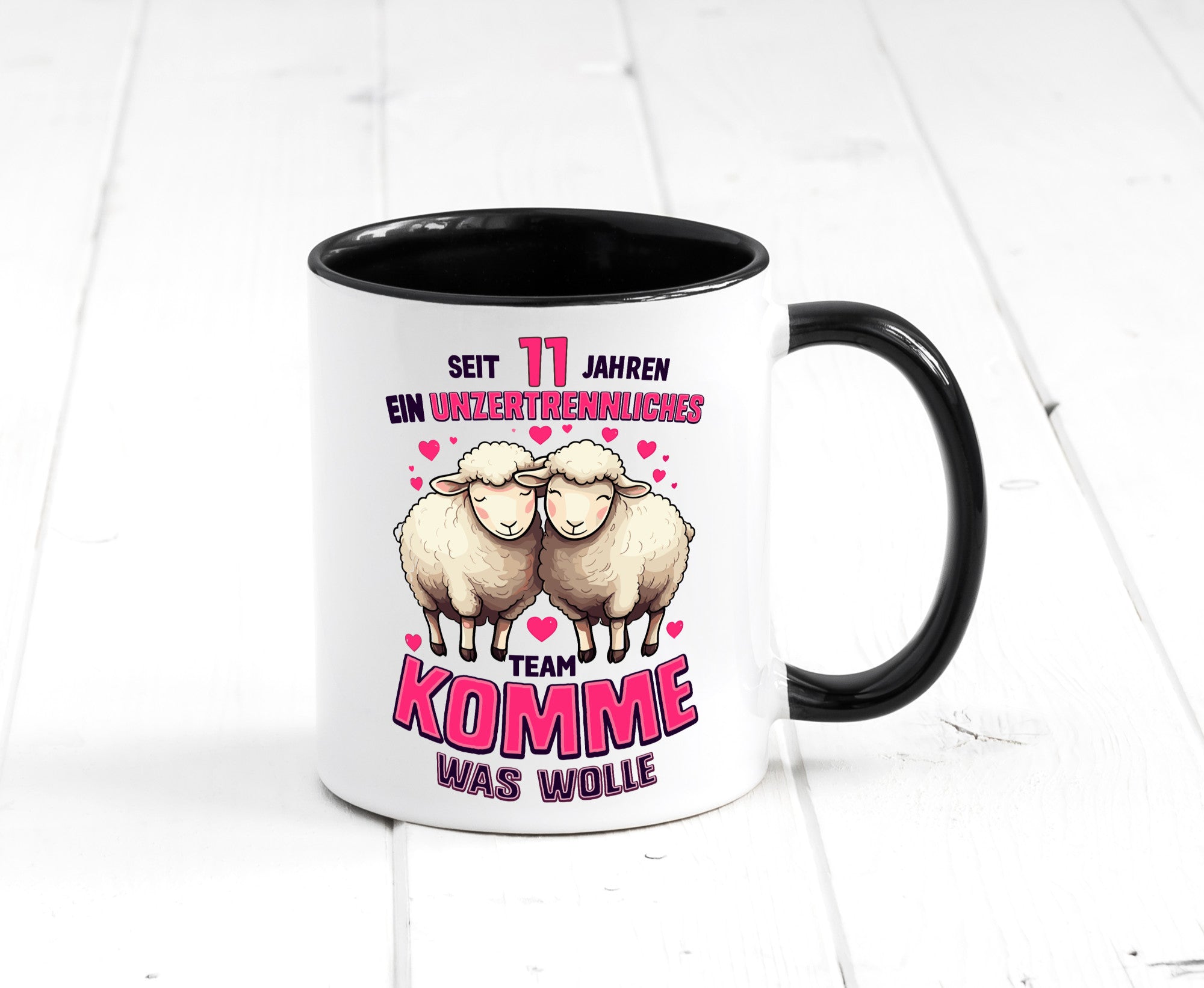 11 Jahre Verheiratet | ein Team Ehepaar v2 Humor Geschenkidee Tasse