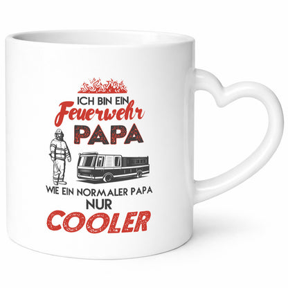 Ich bin ein Feuerwehr Papa wie Normaler nur cooler Geschenkidee Humor Tasse