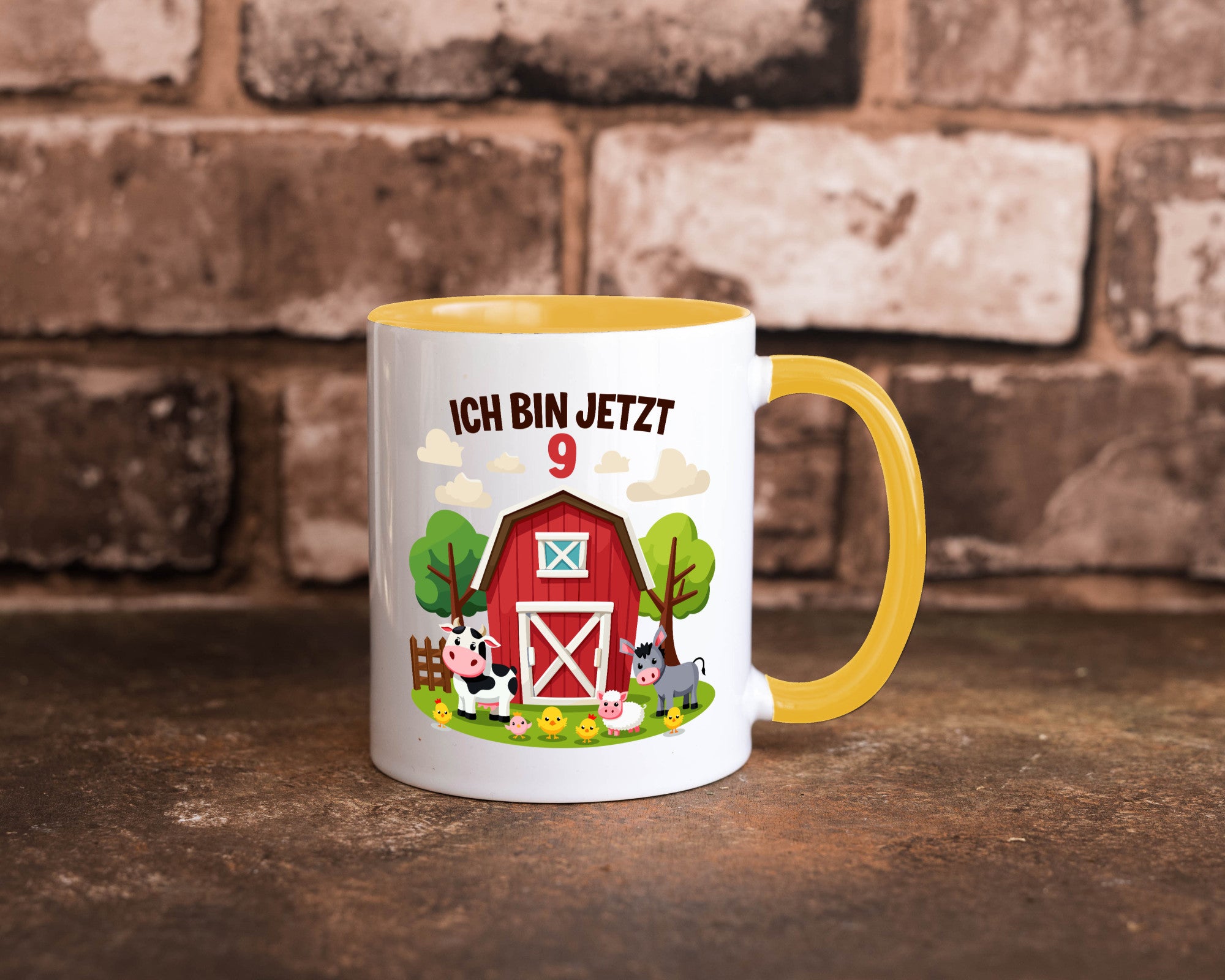 9. Geburtstag | 8 Jahre Bauernhof und Tiere Humor Geschenkidee Tasse