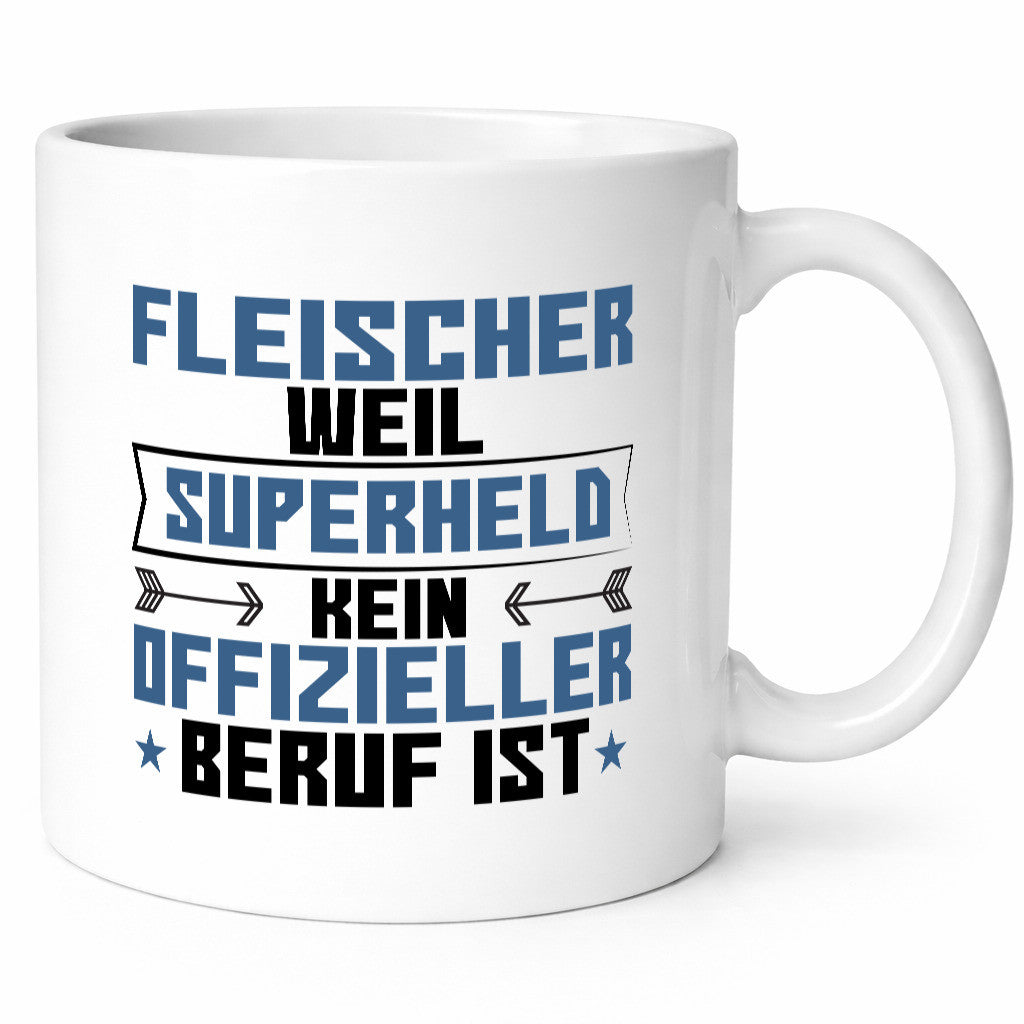 Superheld Fleischer | Schlachterei Humor Geschenkidee Tasse