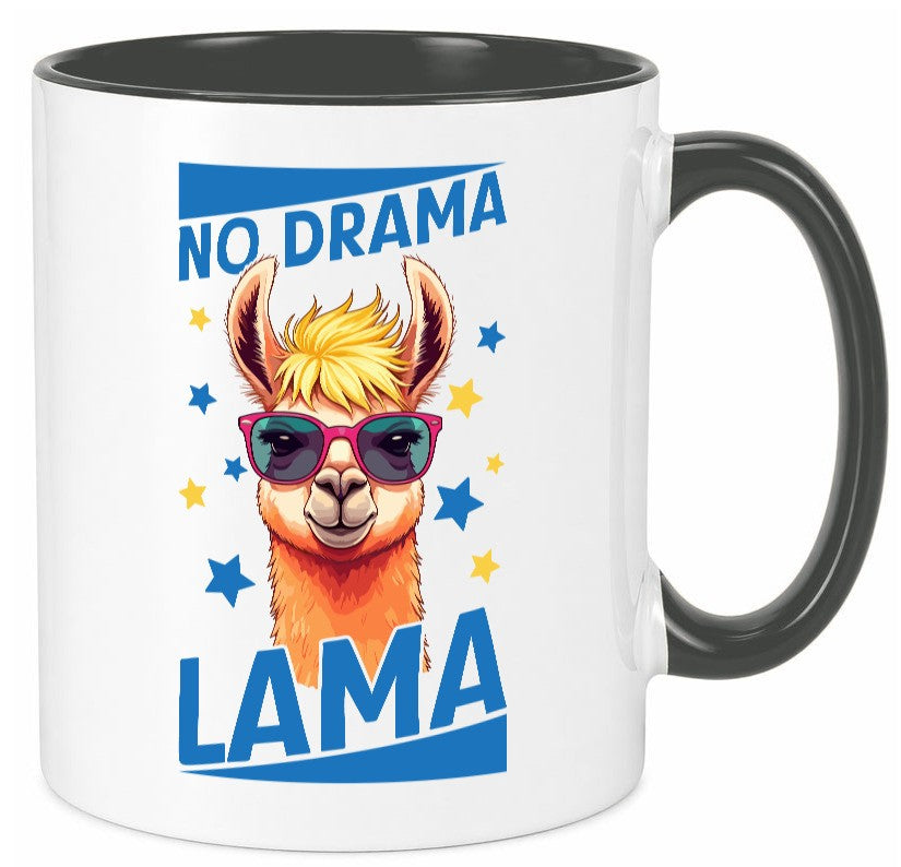 No Drama Lama | Alpaka mit Sonnenbrille Geschenk Humor Geschenkidee lustiger Tasse
