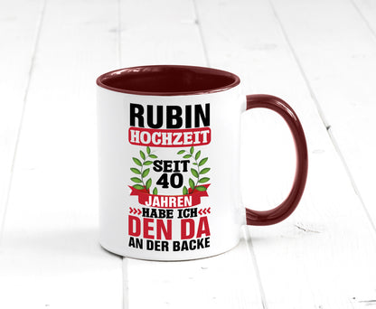 Rubin Hochzeit | 40 Jahre Verheiratet Humor Geschenkidee Tasse