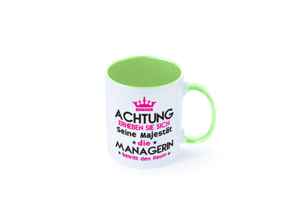 Seine Majestät Managerin | Management lustig Humor Geschenkidee Geschenk Tasse