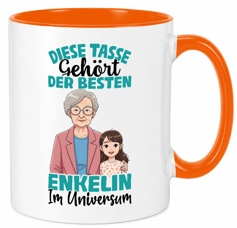 Im Universum: Enkelin | Opa Oma Großmutter Großvater Geschenk Familie Tasse