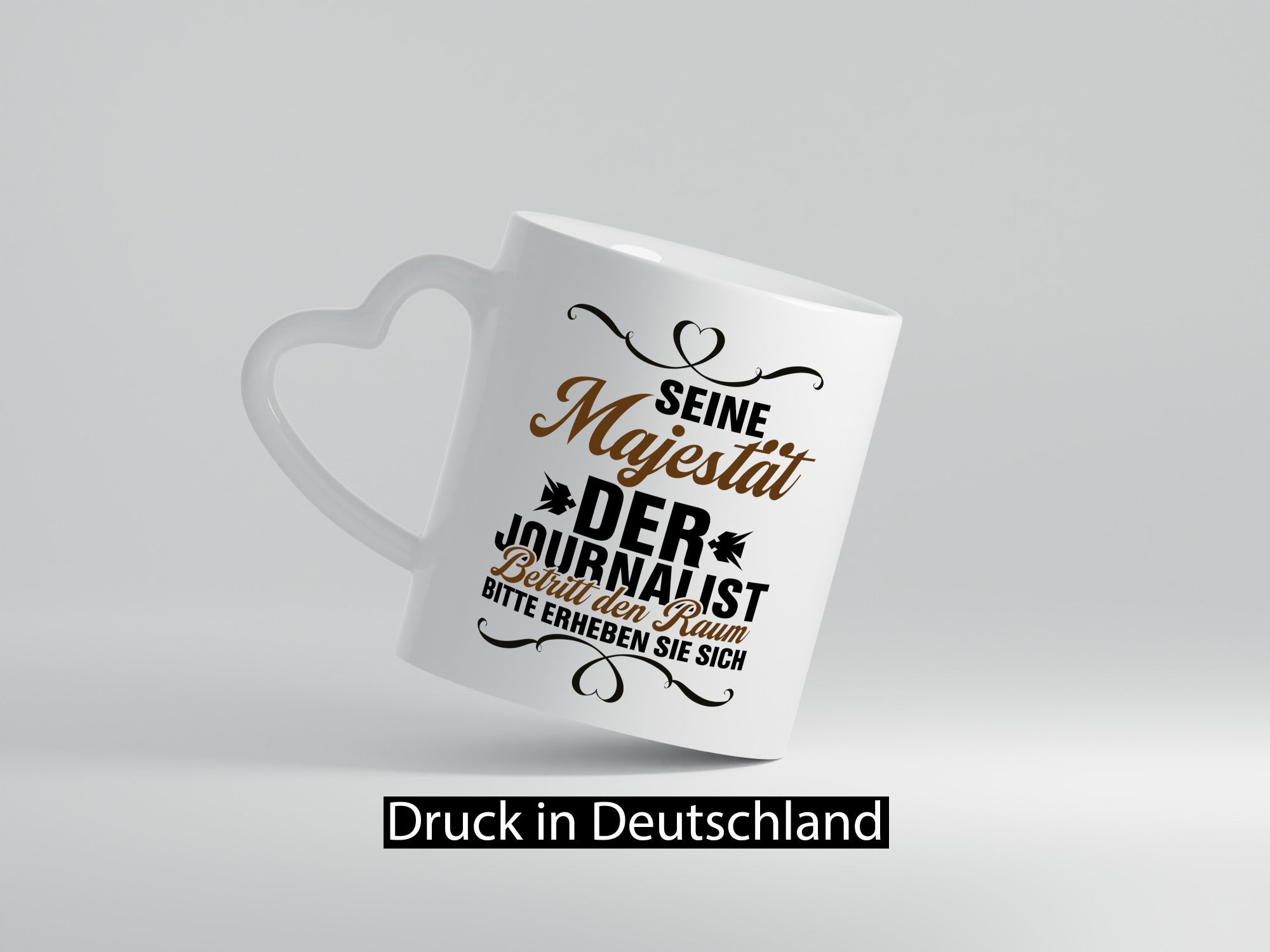 Der Jounalist betritt den Raum erheben sie sich Geschenk Humor Geschenkidee