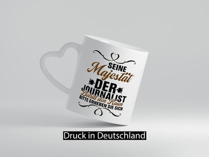 Der Jounalist betritt den Raum erheben sie sich Geschenk Humor Geschenkidee