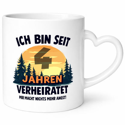 Ich bin Verheiratet | 4. Hochzeitstag Ehepaar Humor Geschenkidee Tasse