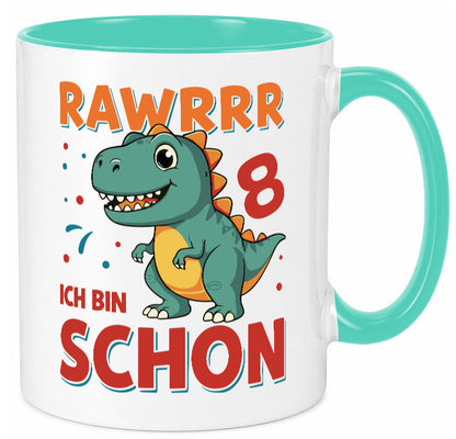8. Geburtstag | 8 Jahre Raw ich bin schon T-Rex Geschenk Geschenkidee lustiger