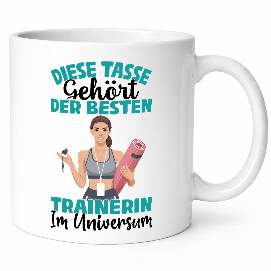 Im Universum: Trainerin | Sportverein Humor lustig Geschenkidee Geschenk Tasse
