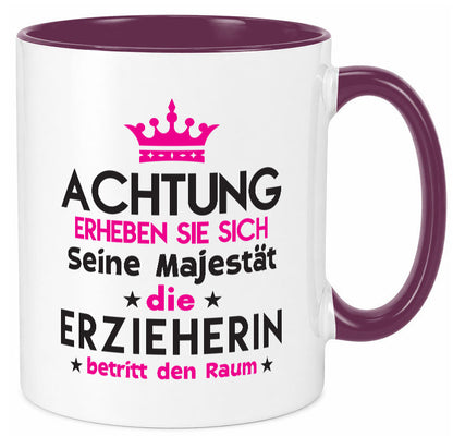 Seine Majestät Erzieherin | Pädagogin Schule Humor Geschenkidee Tasse