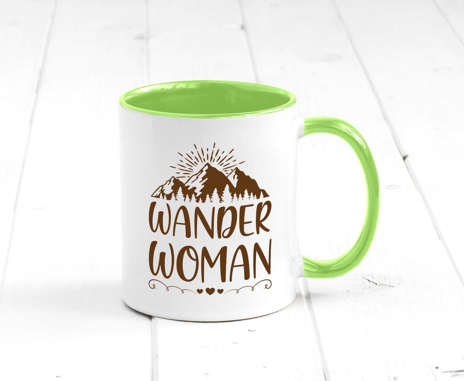 Wander Woman | Berge Herzen Geschenk Familie Geschenkidee lustiger Spruch Tasse