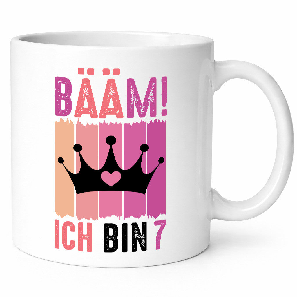 7. Geburtstag | 7 Jahre Bääm ich bin Krone Geschenkidee Humor Tasse