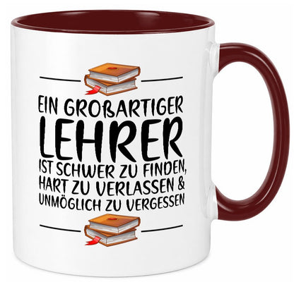 Großartiger Lehrer schwer zu finden | Schule Beste lustiger Spruch Geschenk Tasse