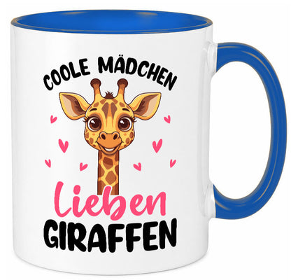 Coole Mädchen lieben Giraffen | Giraffe Geschenk Humor Geschenkidee lustiger Tasse
