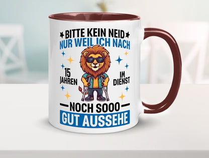 15 Jahre im Dienst | Arbeitsjubiläum Arbeit lustig Kollegen Büro Geschenk Tasse