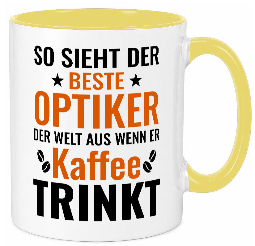 Kaffee trinkt: Optiker | Augenoptiker Geschenkidee Humor Tasse