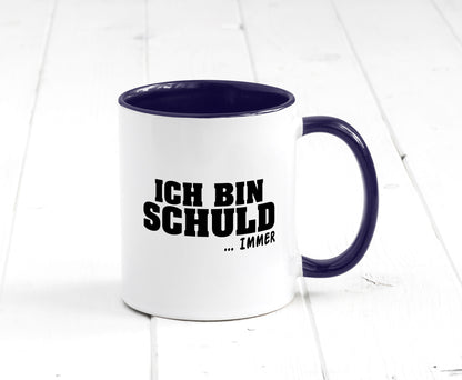 Ich bin Schuld | Schwarze Schaff lustig Humor Geschenkidee Geschenk Tasse