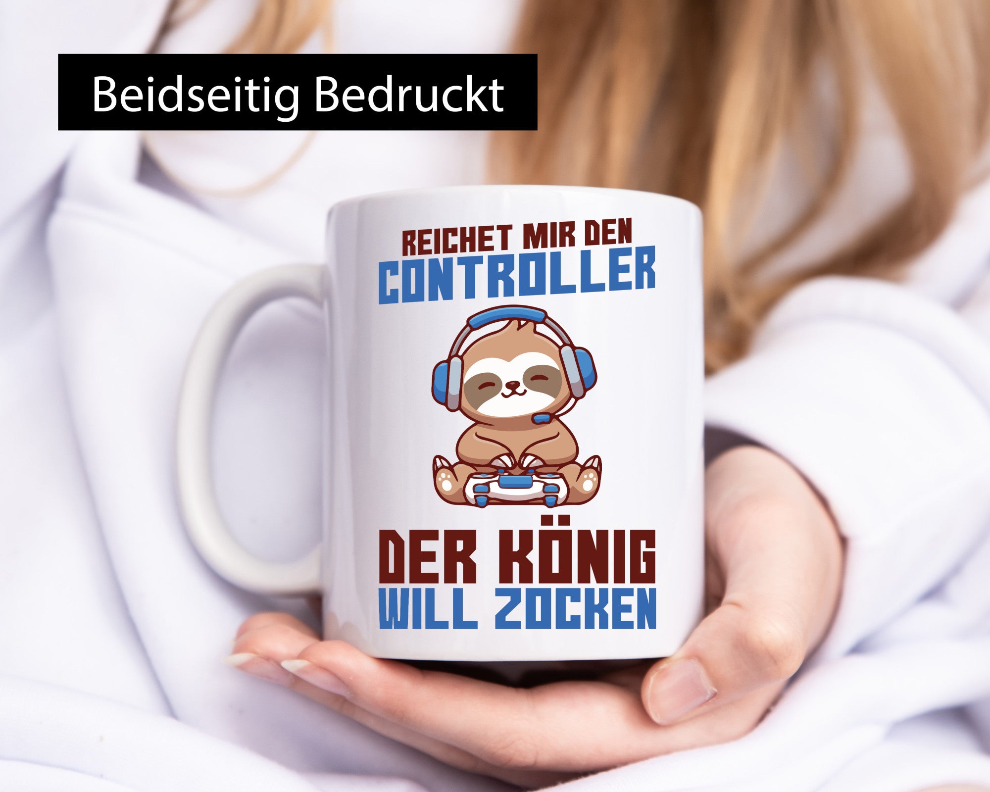 Der König will zocken | Faultier Gamerkönig Faulpelz Geschenk Tierliebhaber