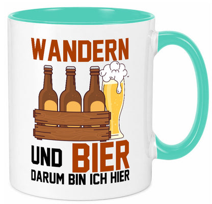 Wandern und Bier darum bin ich hier | Bierkasten lustiger Spruch Geschenk Humor